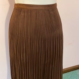 Coldwater Creek Accordion-Pleated Skirt Brown